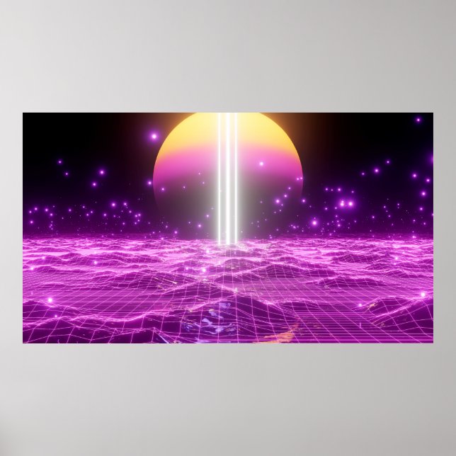 Poster Scène pop art moderne rose fi3 (Devant)