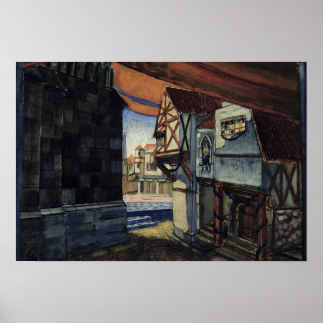 Poster Scène pour l'opéra "La servante d'Orléans" (Devant)