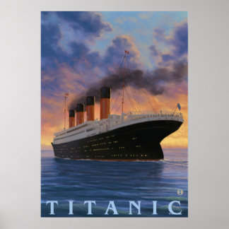 Poster Scène Titanic Ligne étoile blanche
