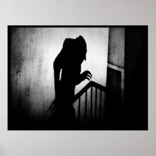 Poster Scène vintage d'ombre de Nosferatu