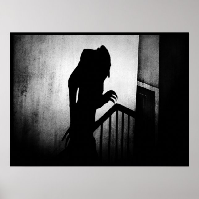 Poster Scène vintage d'ombre de Nosferatu (Devant)