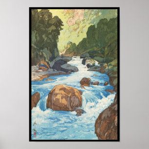 Poster Scènes dans les Alpes japonaises, Kurobe River Yos