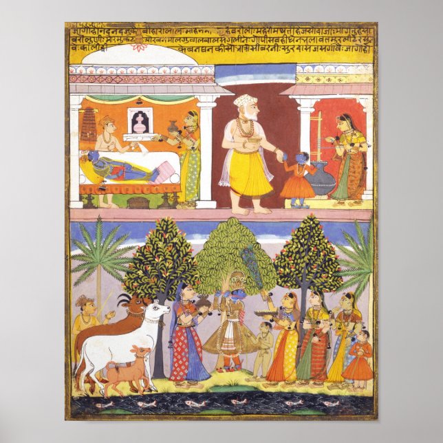 Poster Scènes de l'enfance de Krishna (Devant)