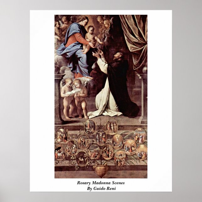 Poster Scènes Rosary Madonna Par Guido Reni (Devant)