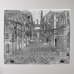 Poster Scénographie pour une scène tragique