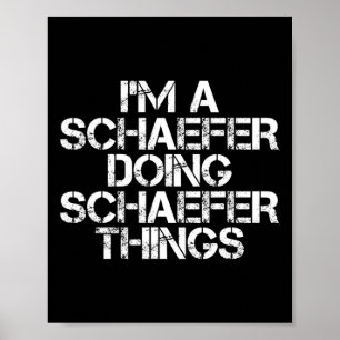 Poster Schaefer Funny Nom de famille Arbre de famille Ann