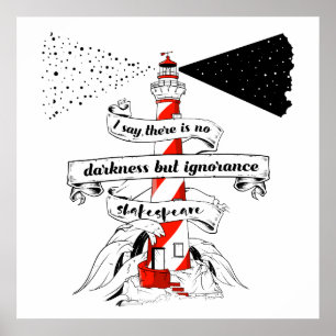 Poster Schakespeare citation Illustration de phare