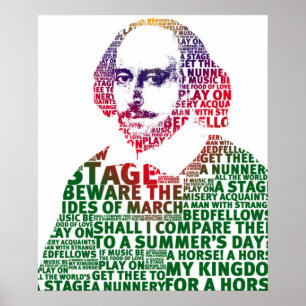 Poster Schakespeare dégradé vert