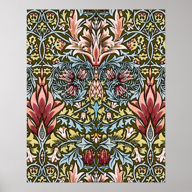 Poster Schéma floral William Morris Snakeshead (Devant)