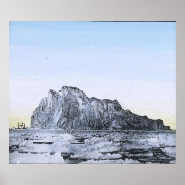 Poster Schéma Titanique RMS d'Iceberg Vs. Navire (Devant)