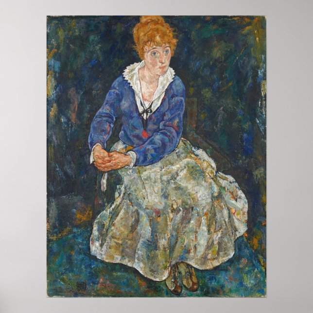 Poster Schiele - Edith de la femme (Devant)