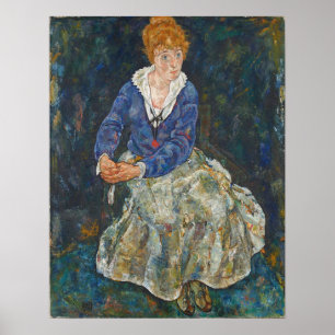 Poster Schiele - Épouse Edith