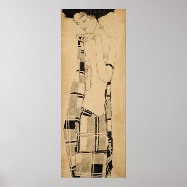 Poster Schiele - Fille debout (Devant)