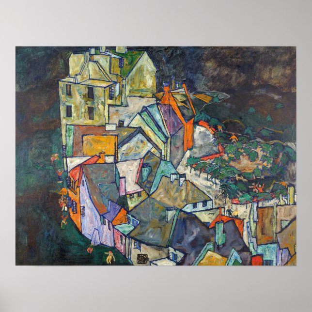 Poster Schiele - Fin De Ville (Devant)