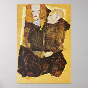 Poster Schiele - Mère et un enfant
