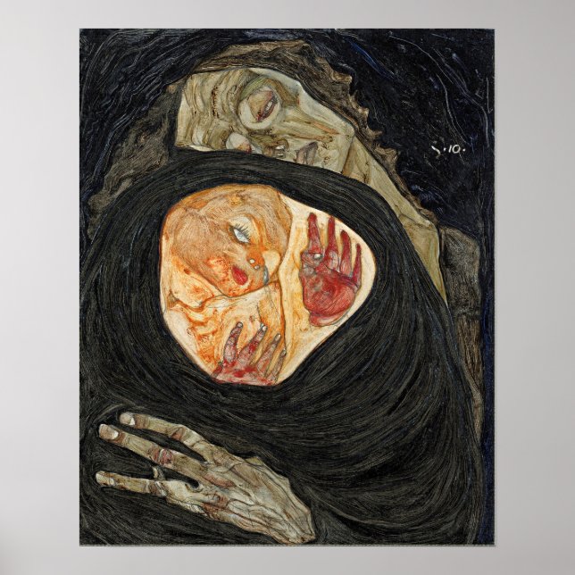 Poster Schiele - Mère morte (Devant)