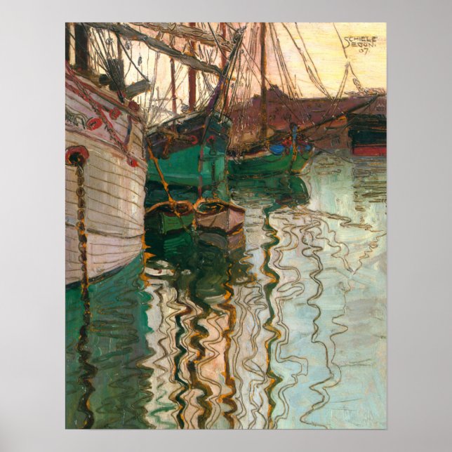 Poster Schiele - Port de Trieste (Devant)