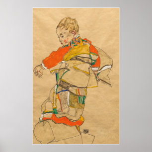 Poster Schiele - Portrait d'un enfant (Anton Peschka Jr.)