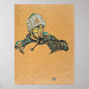 Poster Schiele - Prisonnier De Guerre Russe Avec Casquett