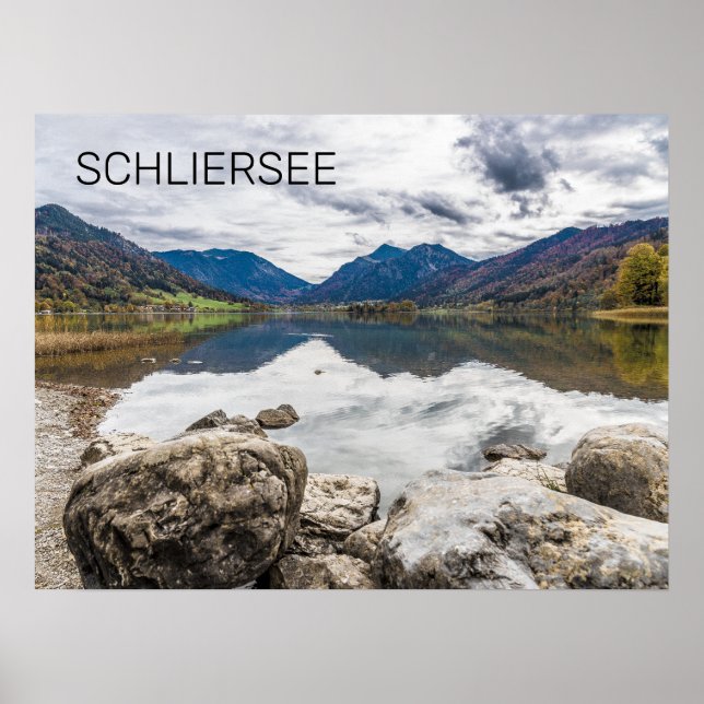 Poster Schliersee Bavière Lac Allemagne Panorama Souvenir (Devant)