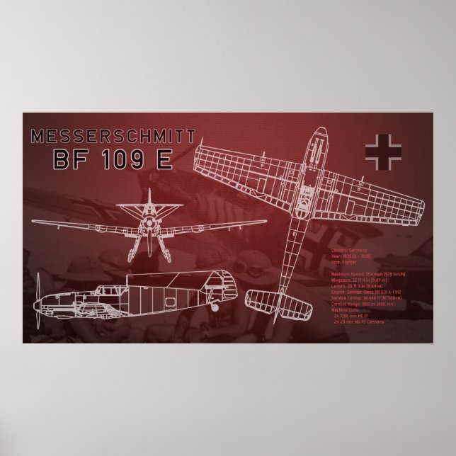 Poster Schmitt Bf 109 (Devant)