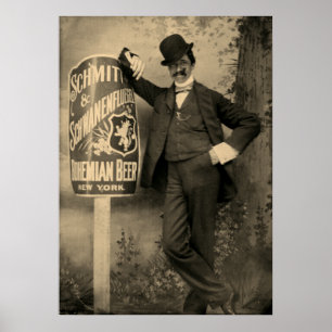 Poster Schmitt et Schwanenfluegel Brasserie Vintage