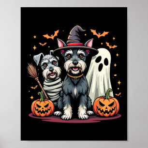 Poster Schnauzer miniature Halloween Costume maman sorciè