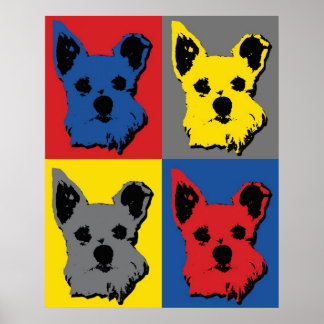 Poster Schnauzer pop art