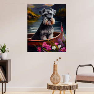 Poster Schnauzer sur une pédale : une aventure Pittoresqu