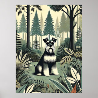 Poster Schnauzer Whimsical Impression, mur art