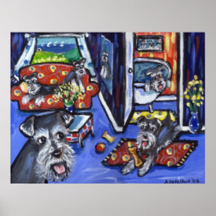 Poster Schnauzers d'o de Chambre '