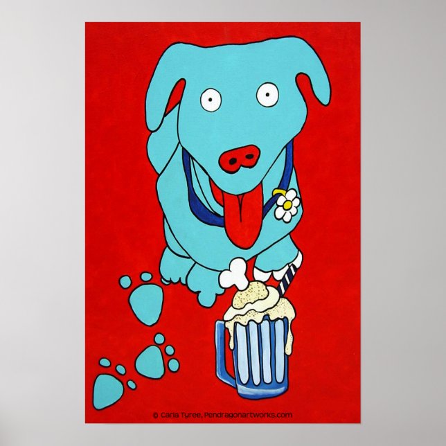 Poster "SCHNOOK'S ROOT BEER FLOAT" Art Chien Imprimer (Devant)
