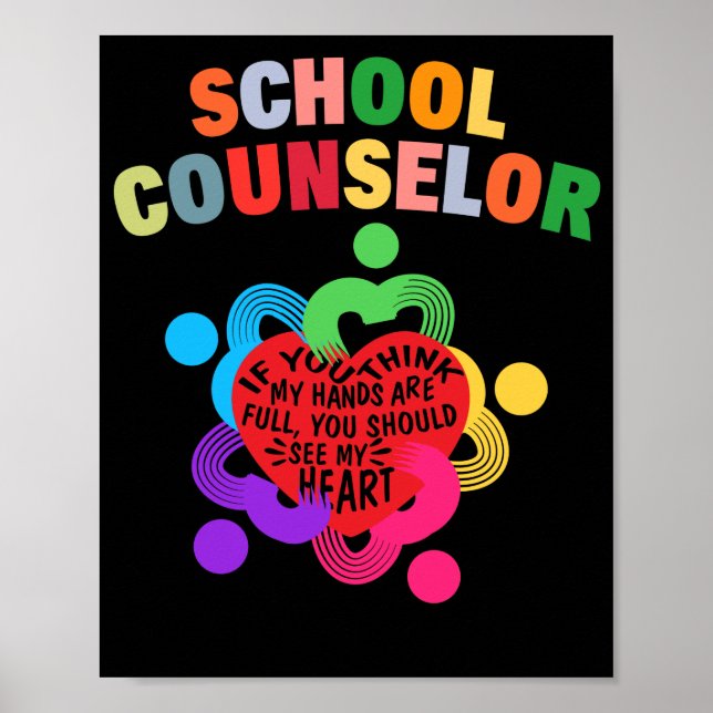 Poster School Counselor Full Heart Appreciation (Devant)