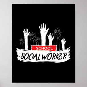 Poster School Social Worker Hands