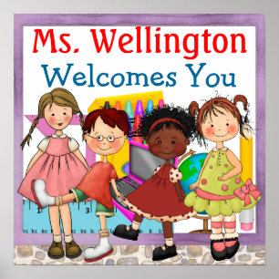 Poster School Teacher Welcome Sign - SRF
