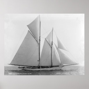 Poster Schooner Nautique vintage Marguerite Imprimer