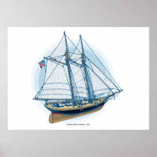 Poster Schooner Yacht "America", 1851