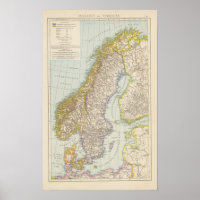 Schweden, Norvège - Suède et Norvège Carte