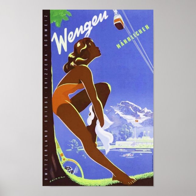 Poster " Schweiz : 2021/heute Berne - Wengen Männl. Monte (Devant)