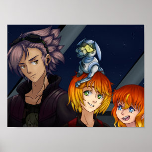 Poster Sci Fi Anime Amis