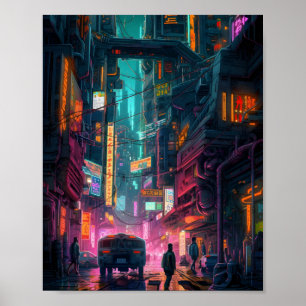 Poster Sci-Fi Cyberpunk Art Design
