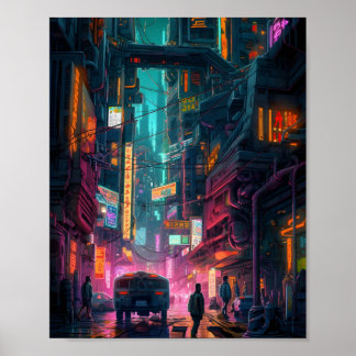 Poster Sci-Fi Cyberpunk Art Design
