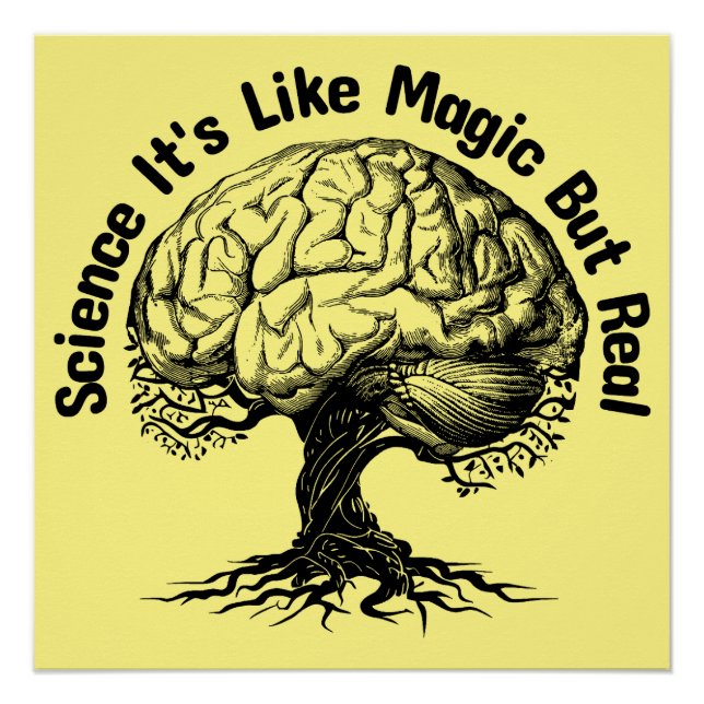 Poster science c'est comme de la magie mais vrai (Devant)