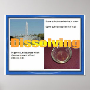 Poster Science, chimie, dissolution