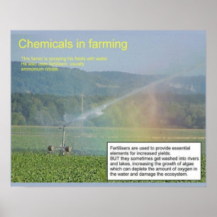 Poster Science, chimie, Produits chimiques dans l'agricul