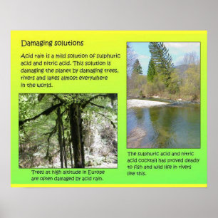 Poster Science, Chimie, solutions, environnement