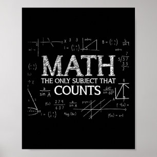 Poster Science Drôle Nerd Math Le Seul Sujet Qui Peut
