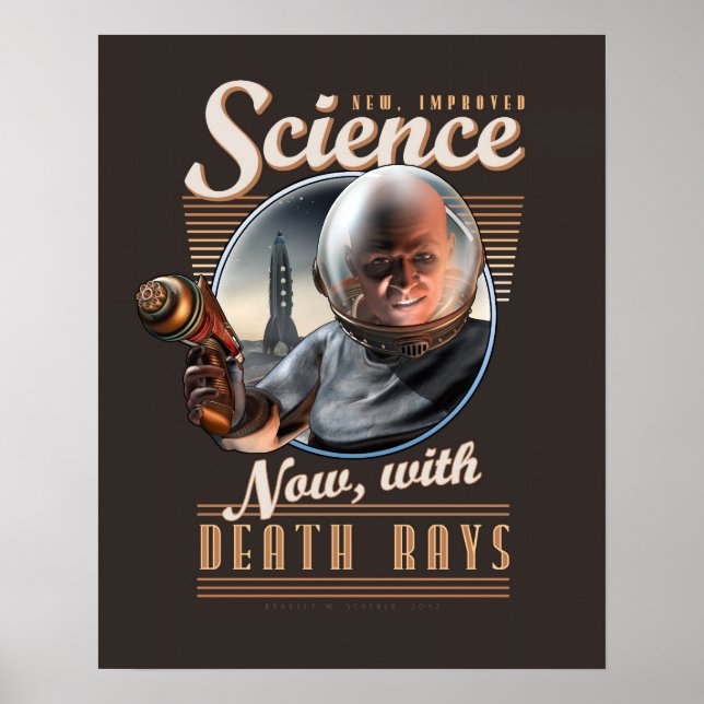 Poster SCIENCE : Maintenant, avec les rayons de la mort!  (Devant)