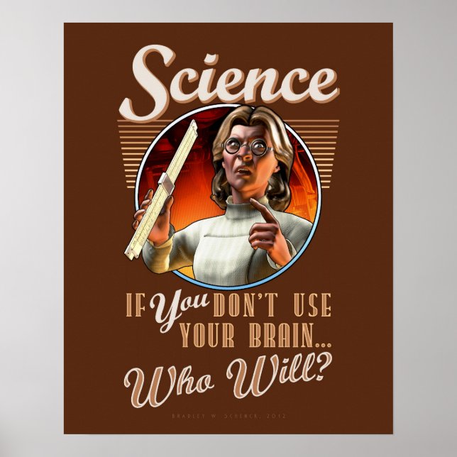 Poster SCIENCE : Si vous n'utilisez pas votre cerveau...  (Devant)
