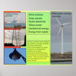 Poster Science, Sources alternatives d'énergie